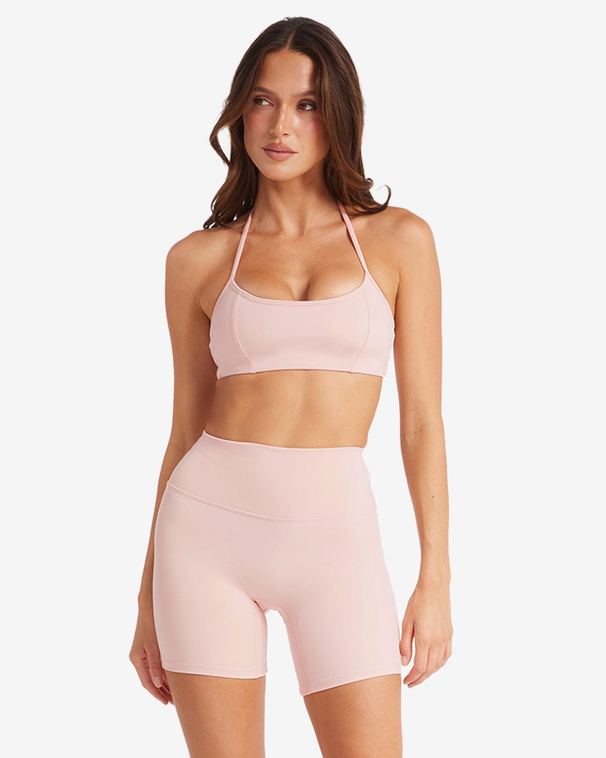 Serenity Contour Halter Crop | Blush