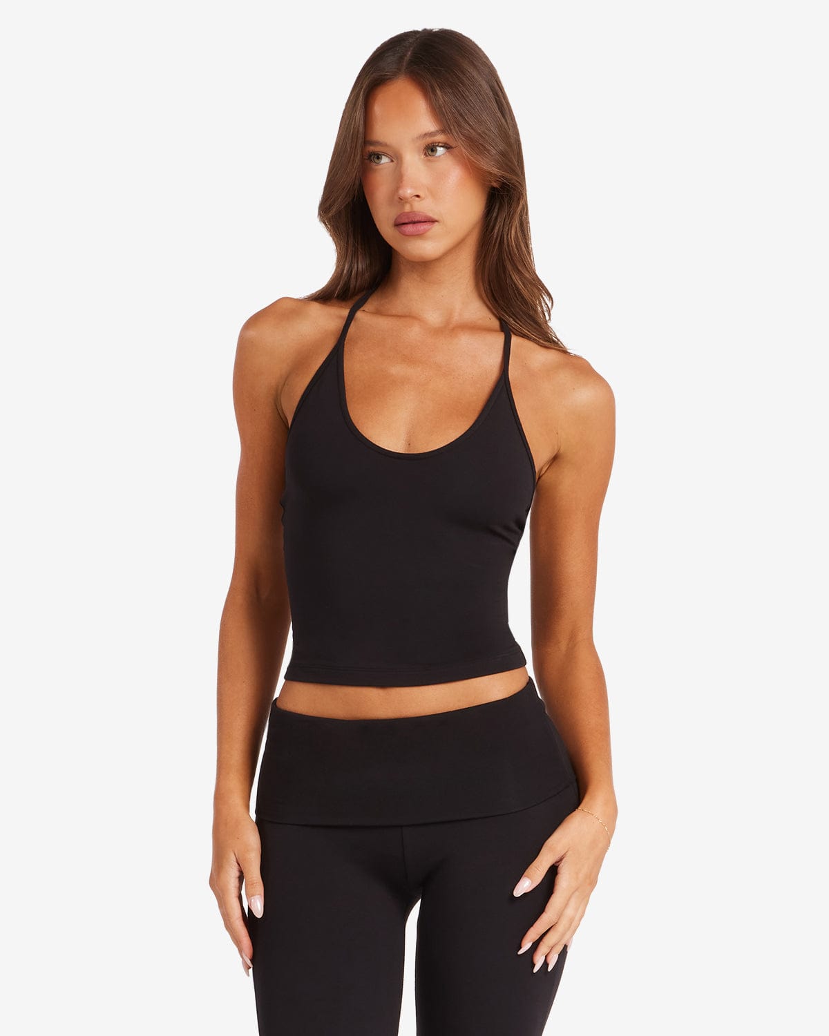 Halter Tie Tank | Black