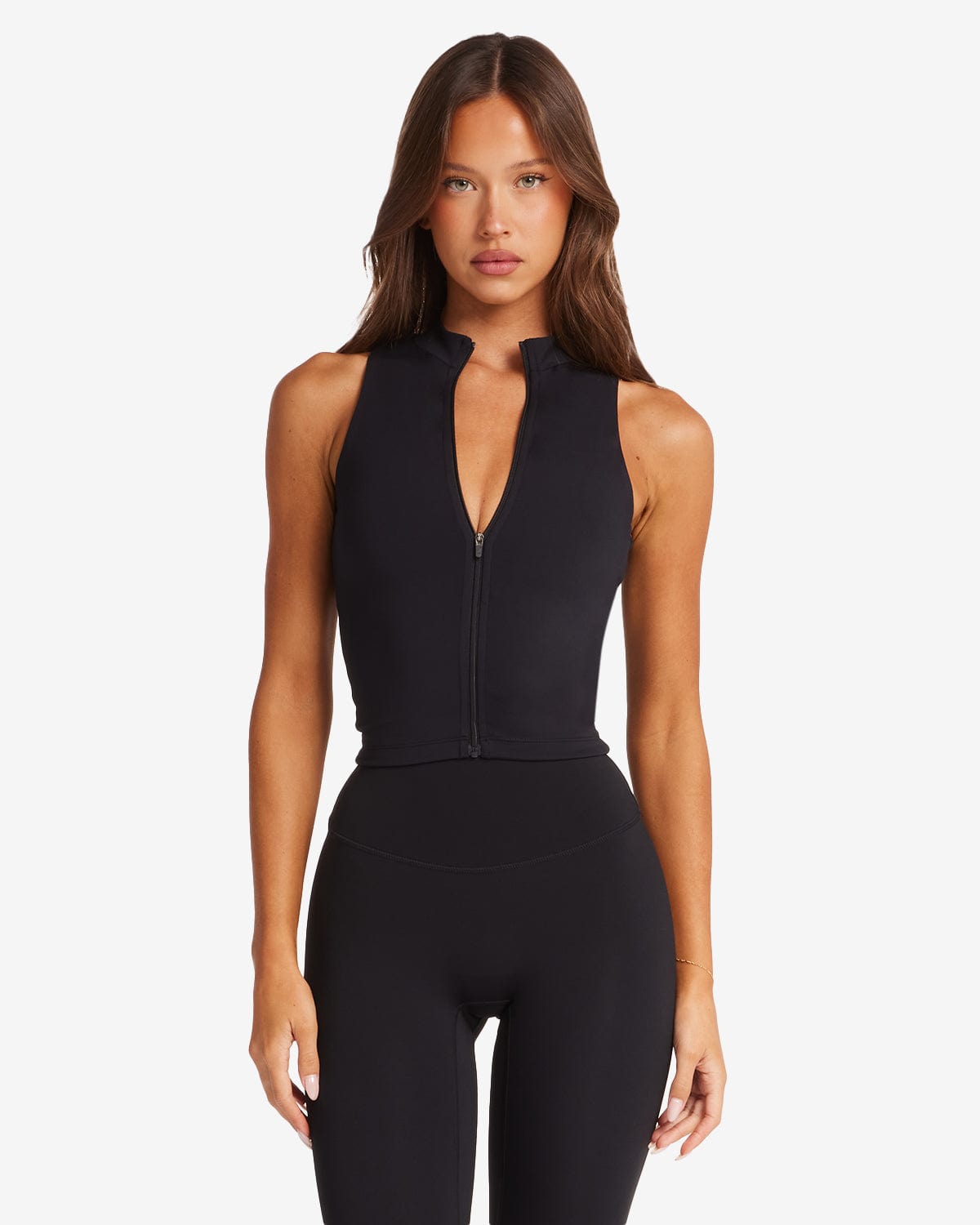 Serenity Active Zip Tank | Black