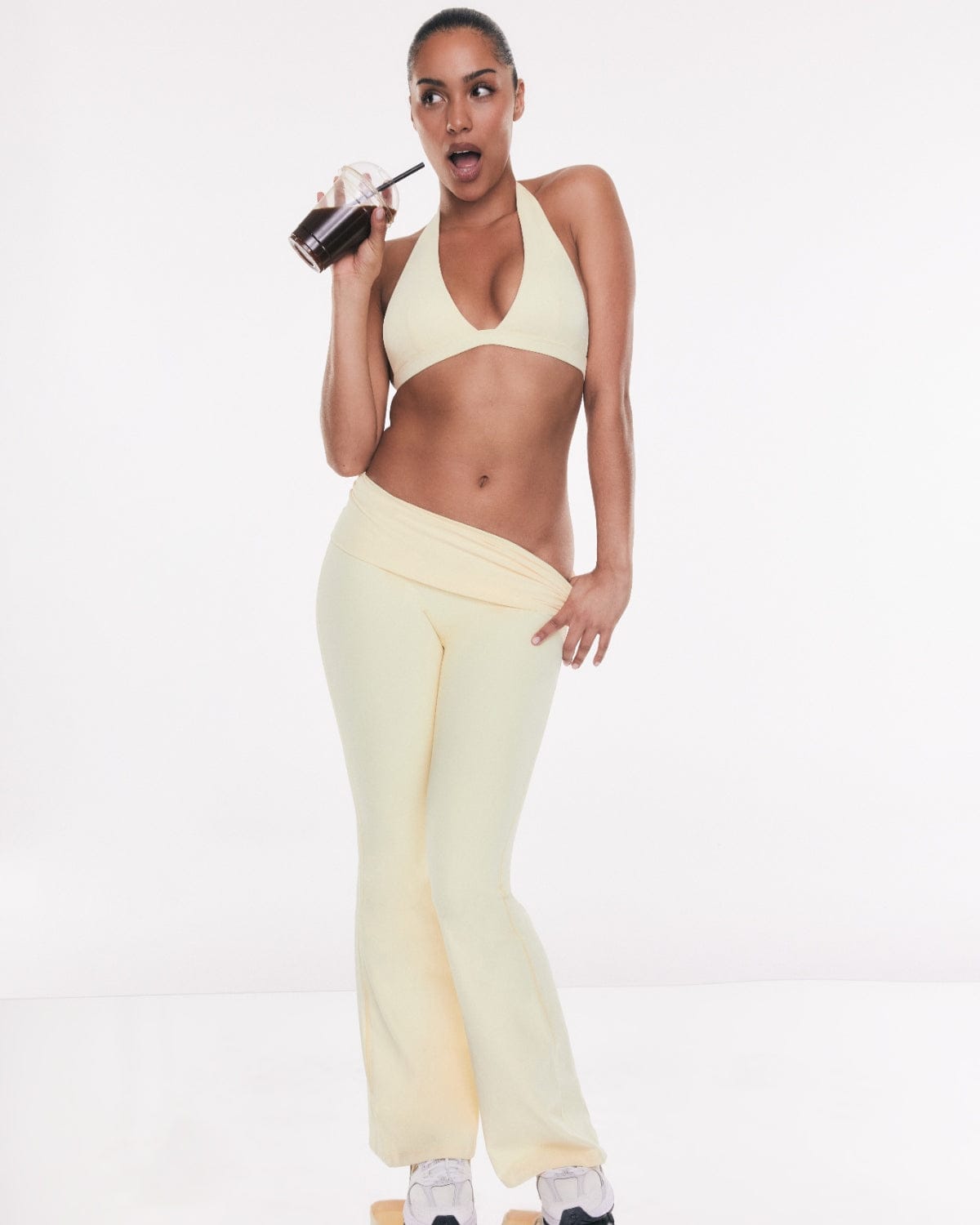 Form Invisible Scrunch Flare Fold Over Leggings | Butter