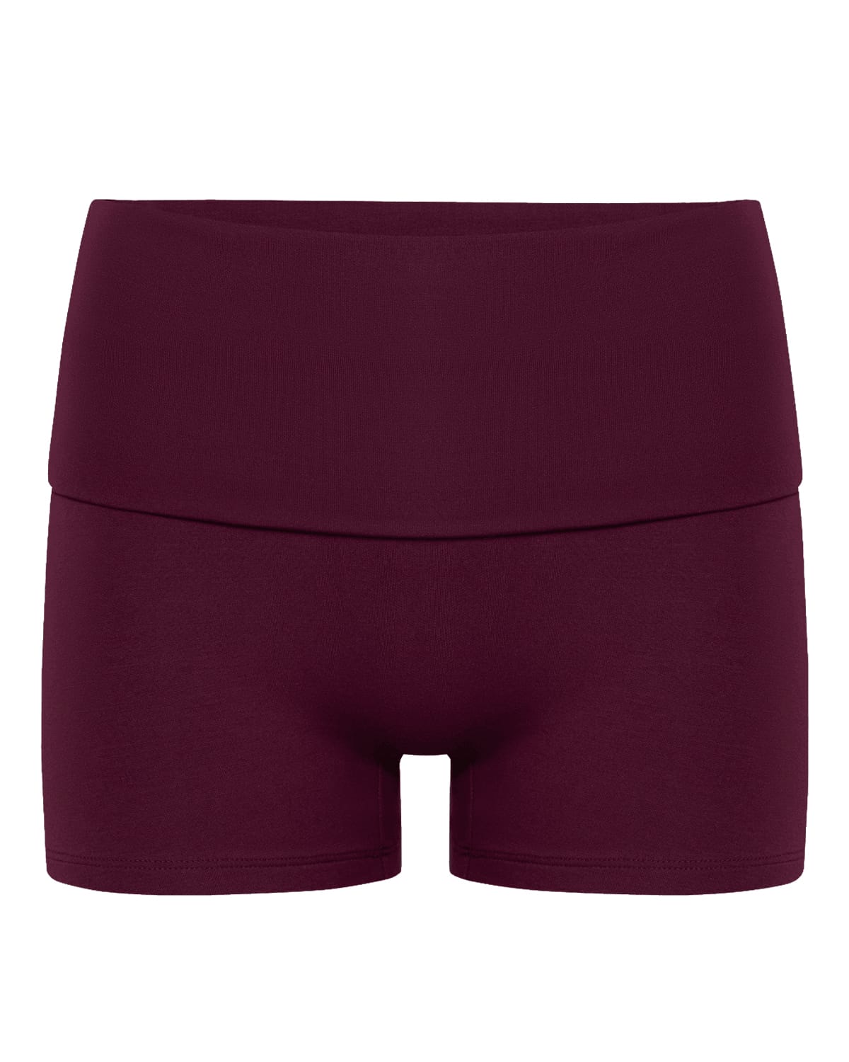 Foldover Yoga Shorts | Deep Berry