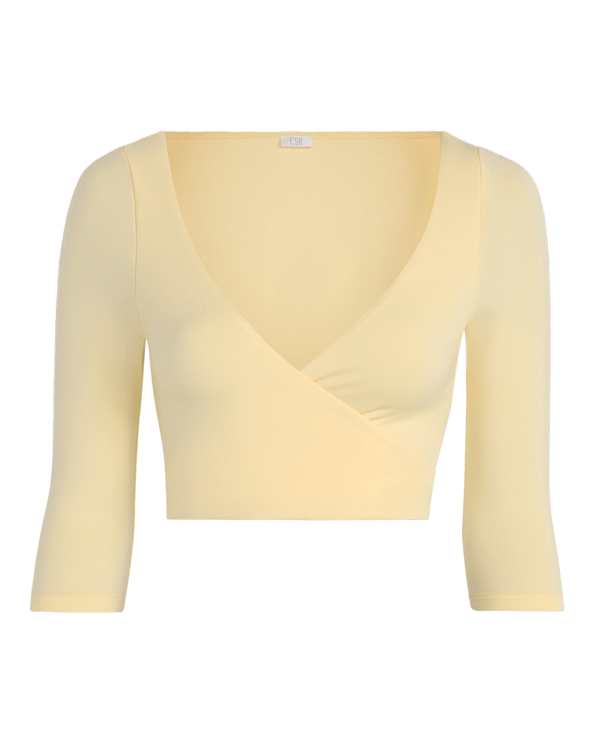 Ballet Wrap Cropped Top 3/4 Sleeve | Butter