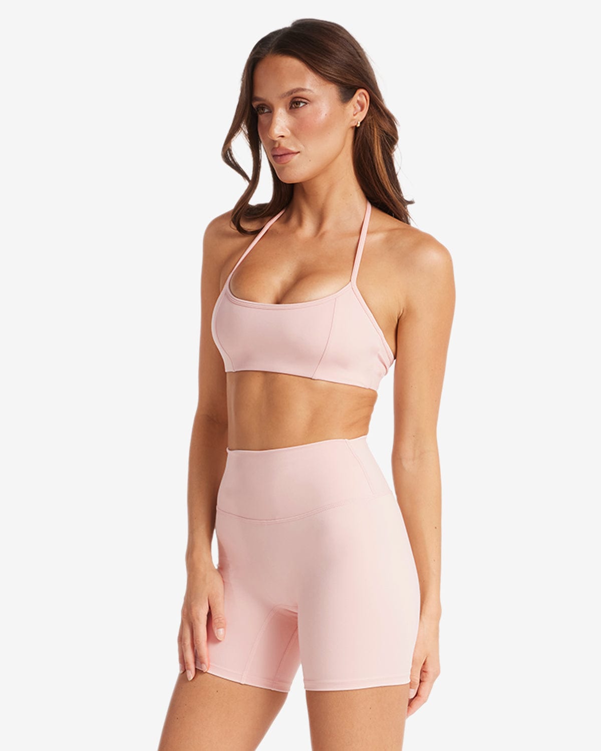 Serenity Contour Halter Crop | Blush