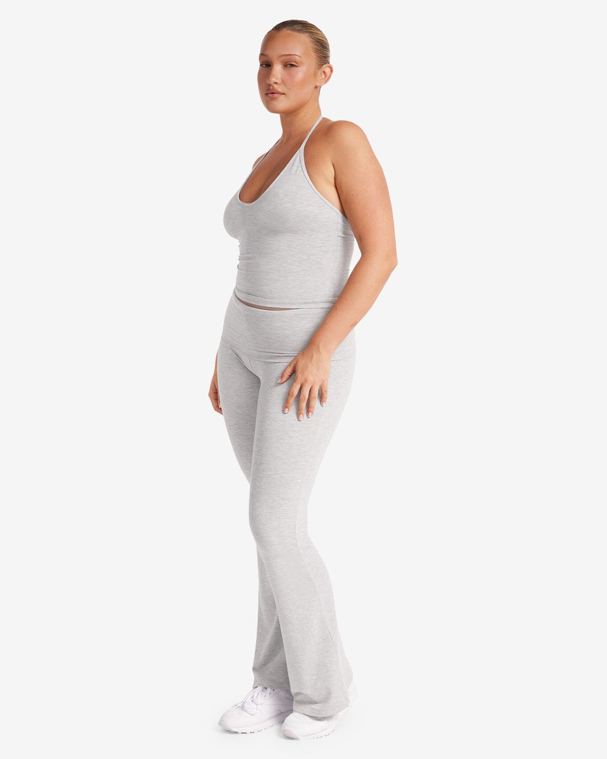 Jersey Flare Pant | Light Grey