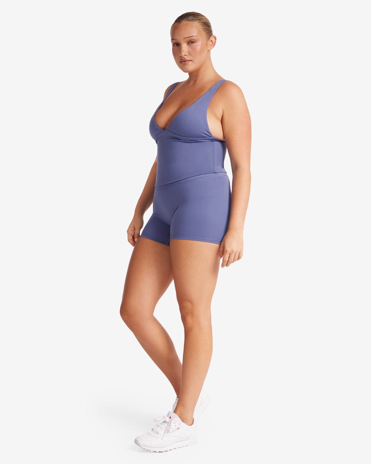Serenity Scrunch Shorts 4" | Steel