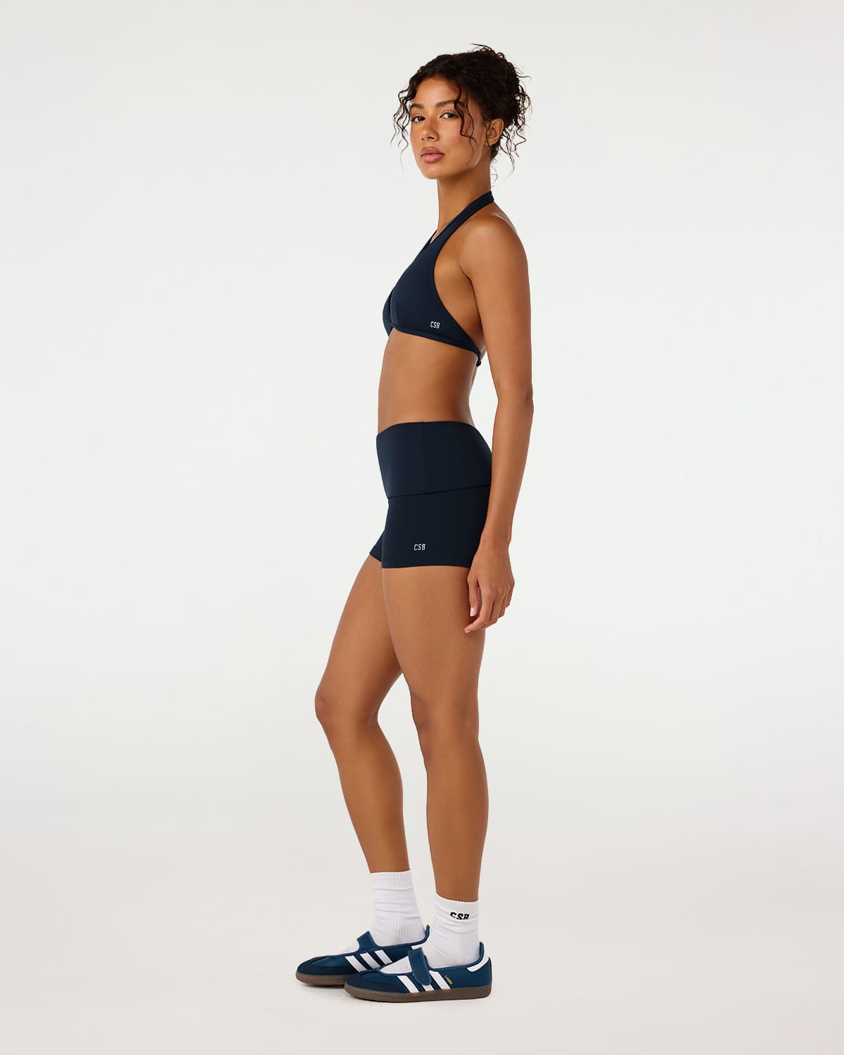 Form Invisible Scrunch Fold Over Shorts 3" | Deep Navy