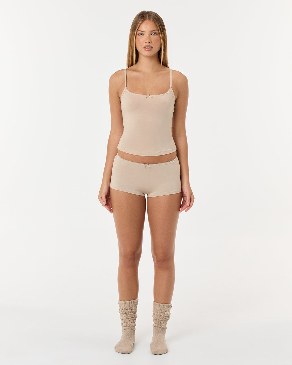 Picot Sleep Short | Teddy