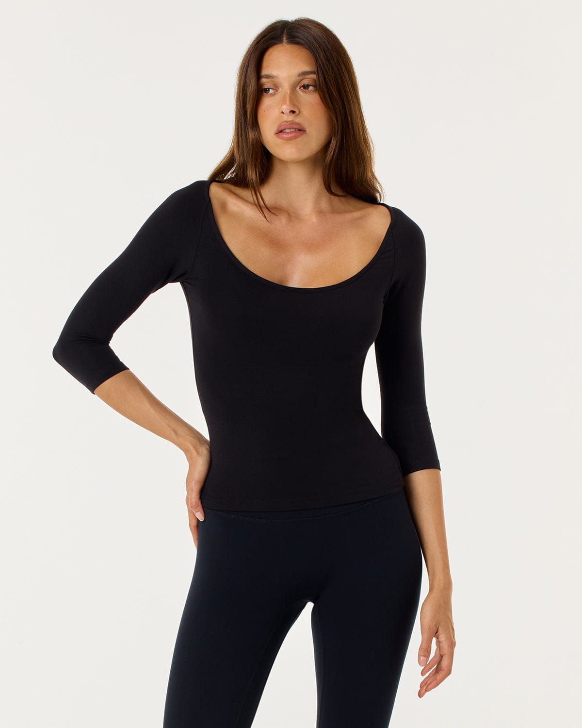 3/4 Sleeve Top | Black