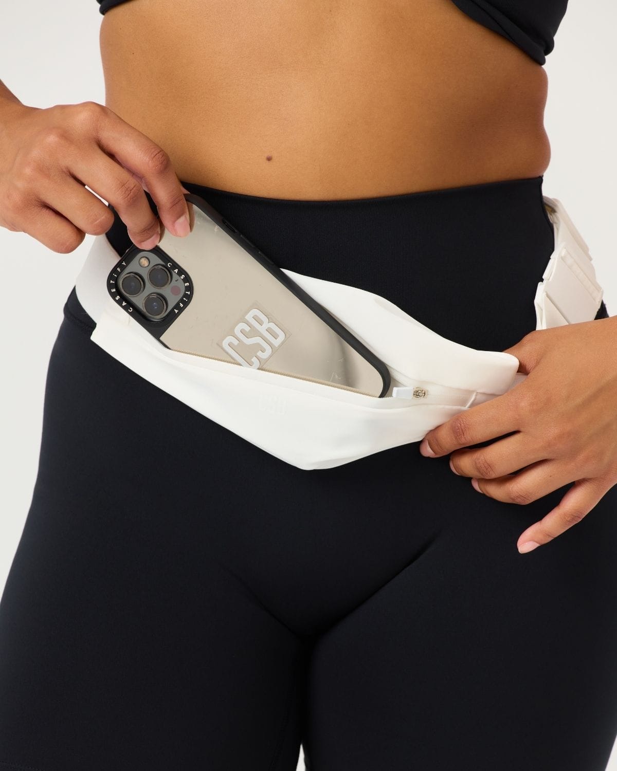 Slim Run Belt Bag | White