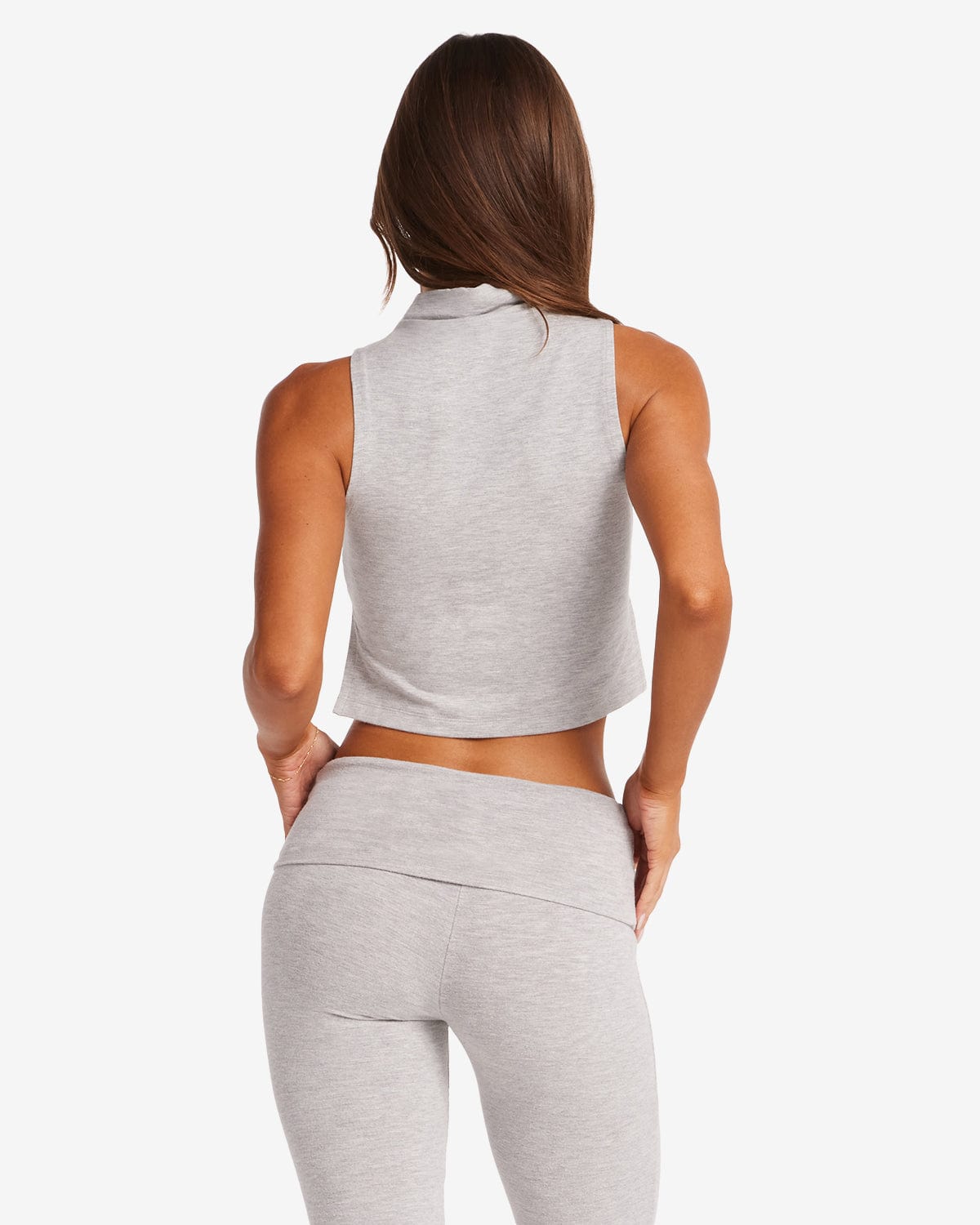 Turtle Neck Tank | Light Grey