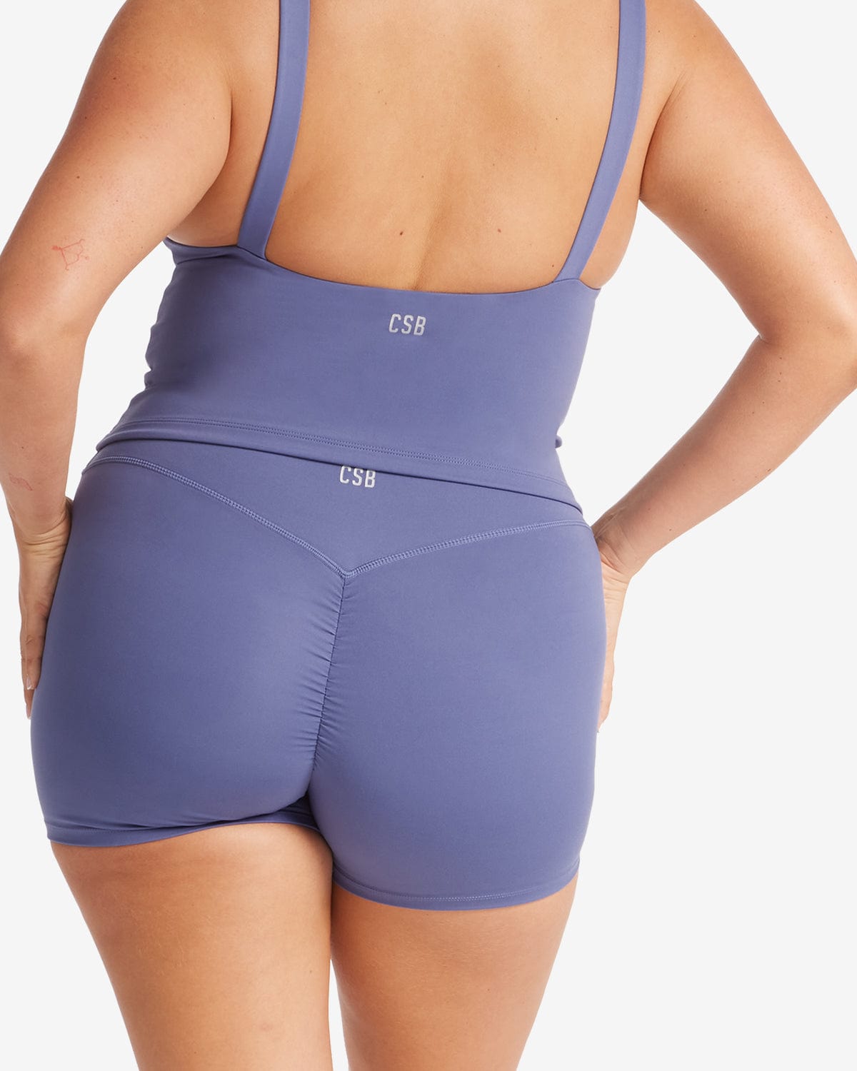 Serenity Scrunch Shorts 4" | Steel