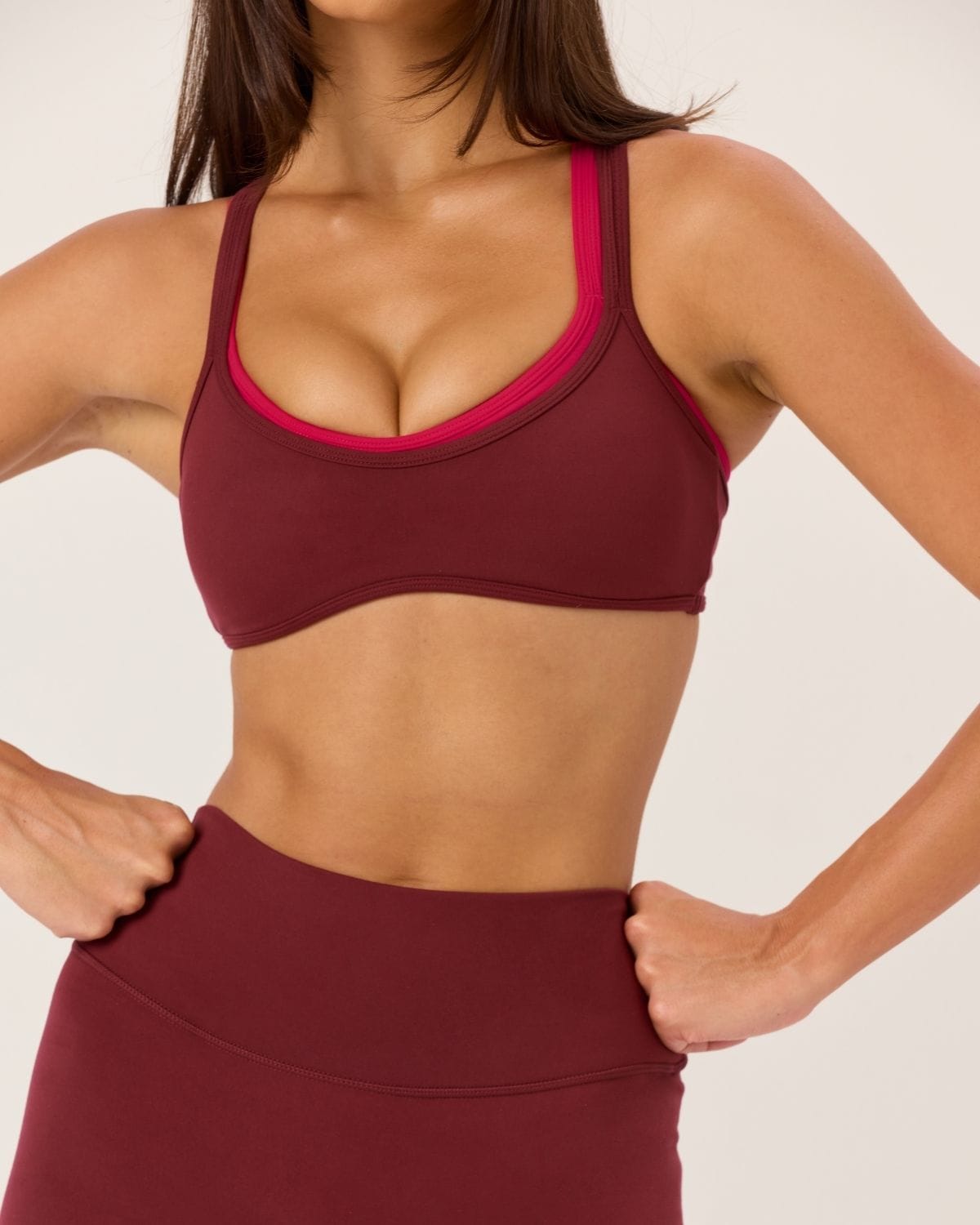 Serenity Millie Crop | Burgundy