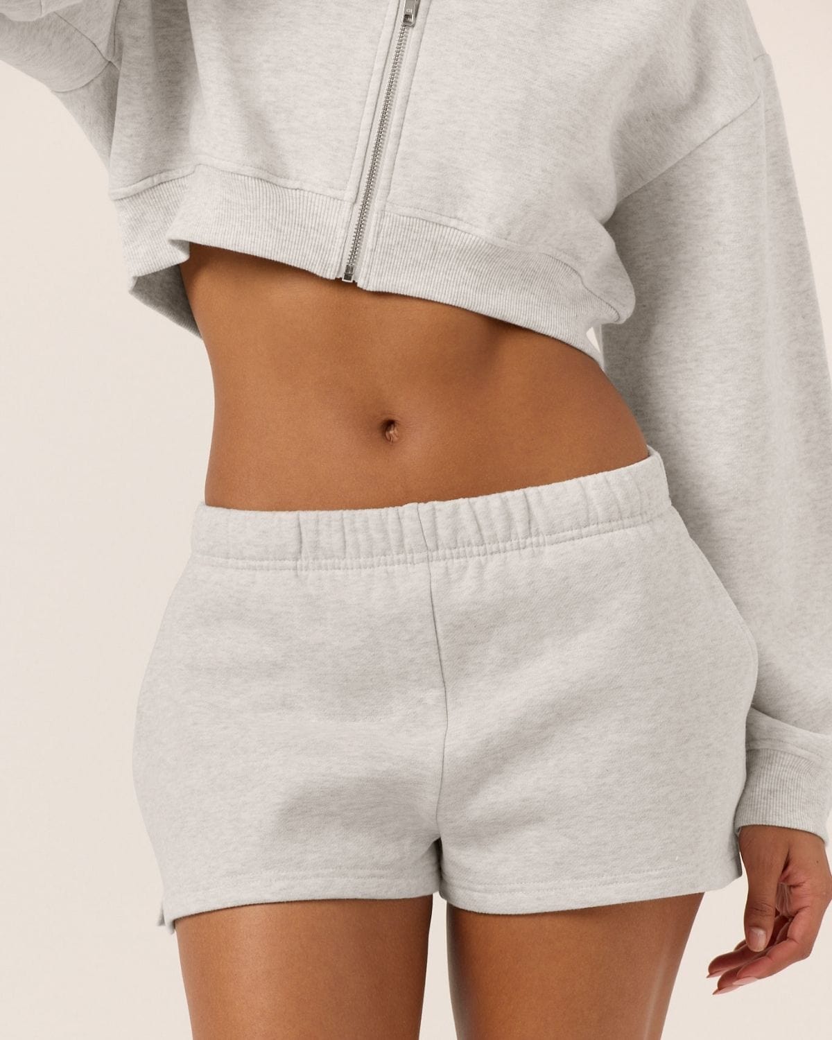 Fleece Sweat Shorts | Snow Marl