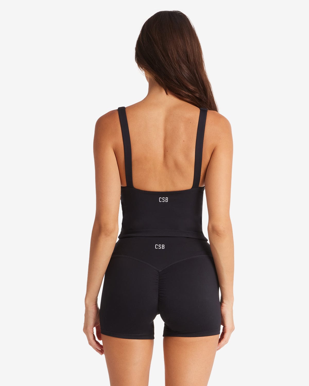 Serenity Plunge Longline Tank | Black