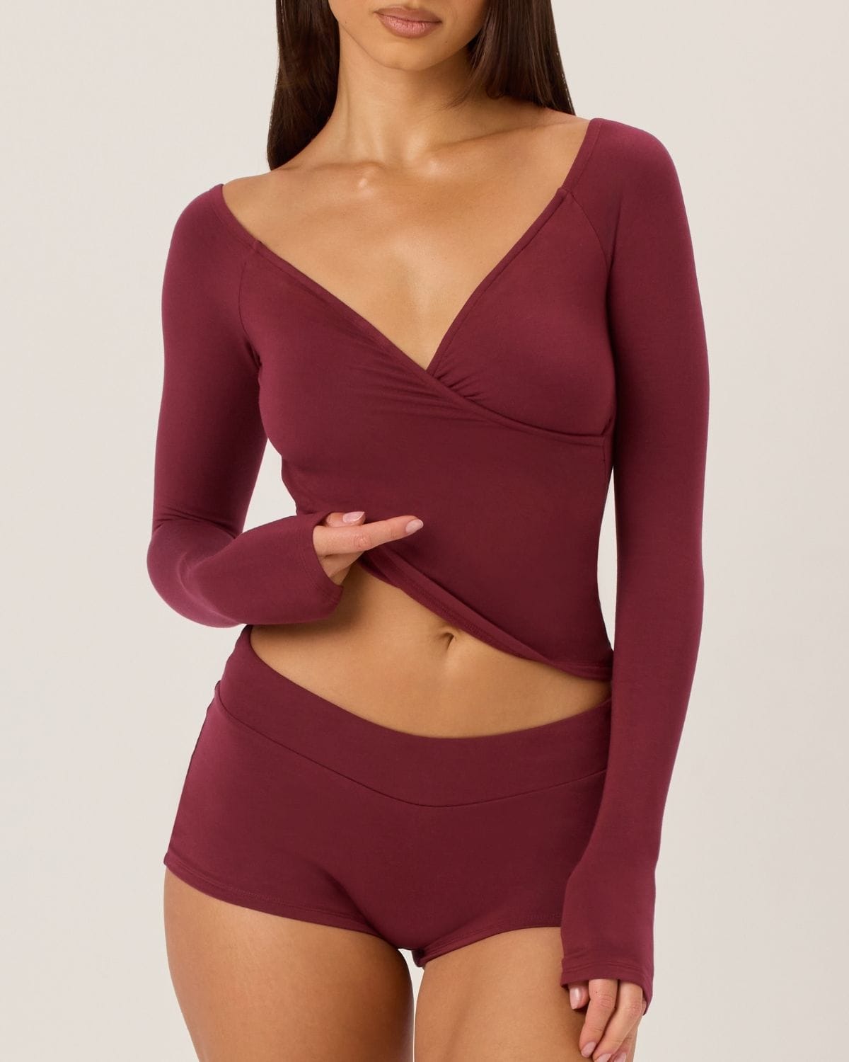 Boy Leg Shorts | Burgundy