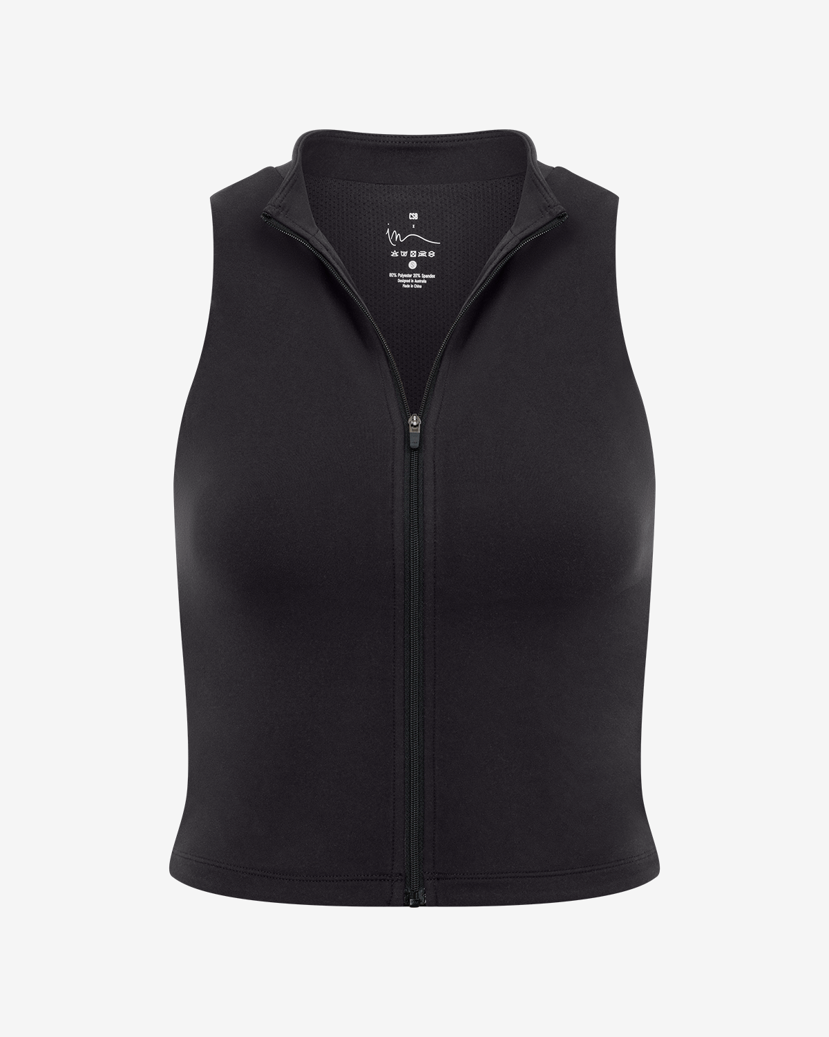 Serenity Active Zip Tank | Black