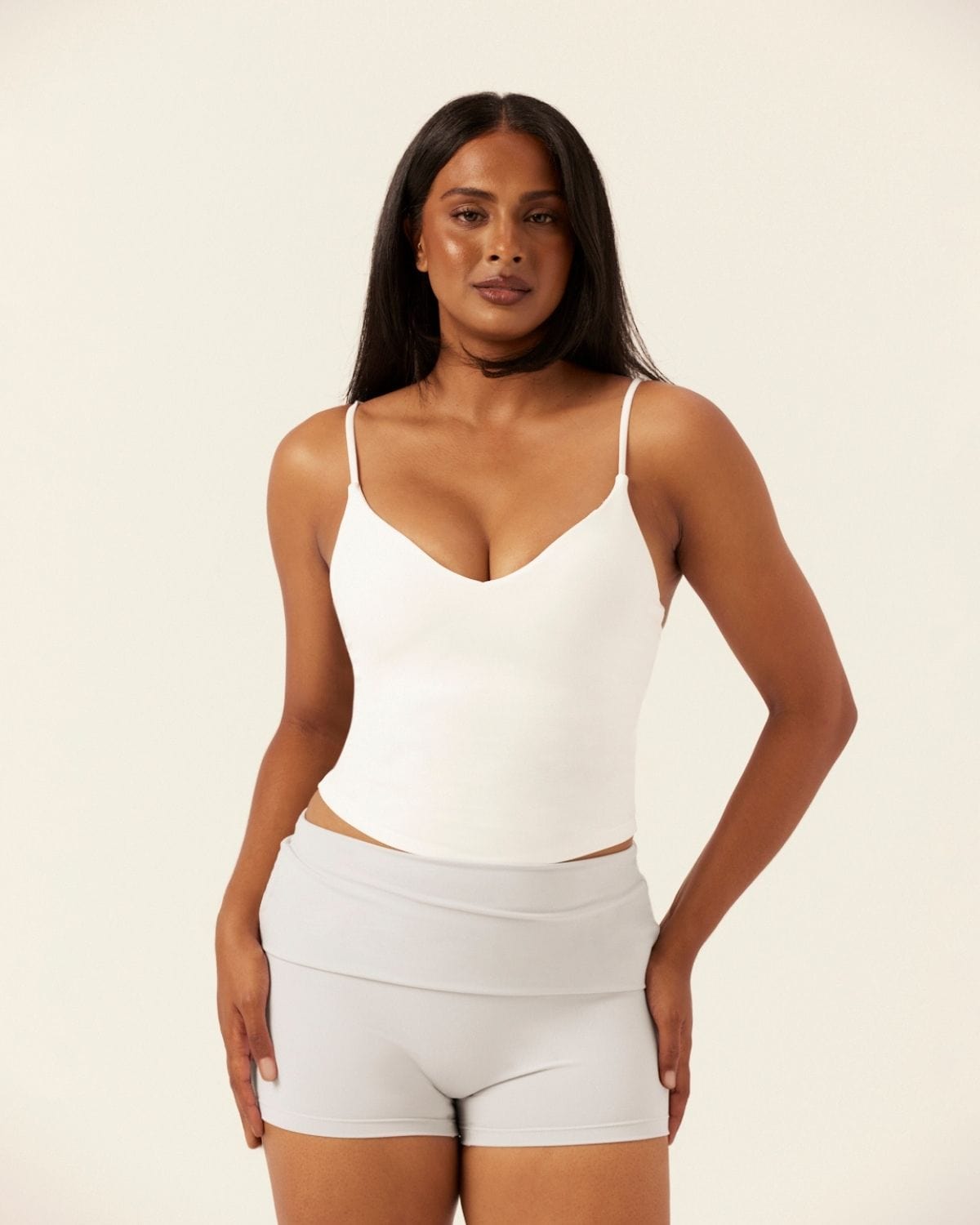 Form Fold Over Shorts 3" | Dusty Grey