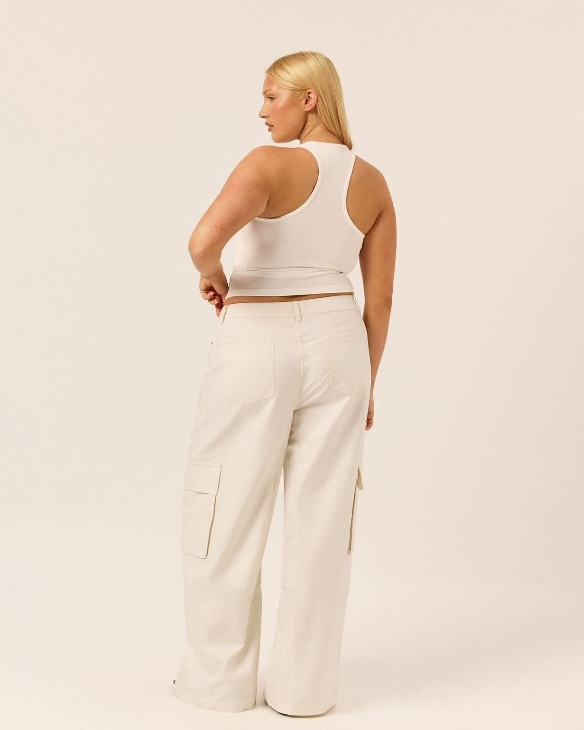 Wide Leg Cargo Pants | Vanilla