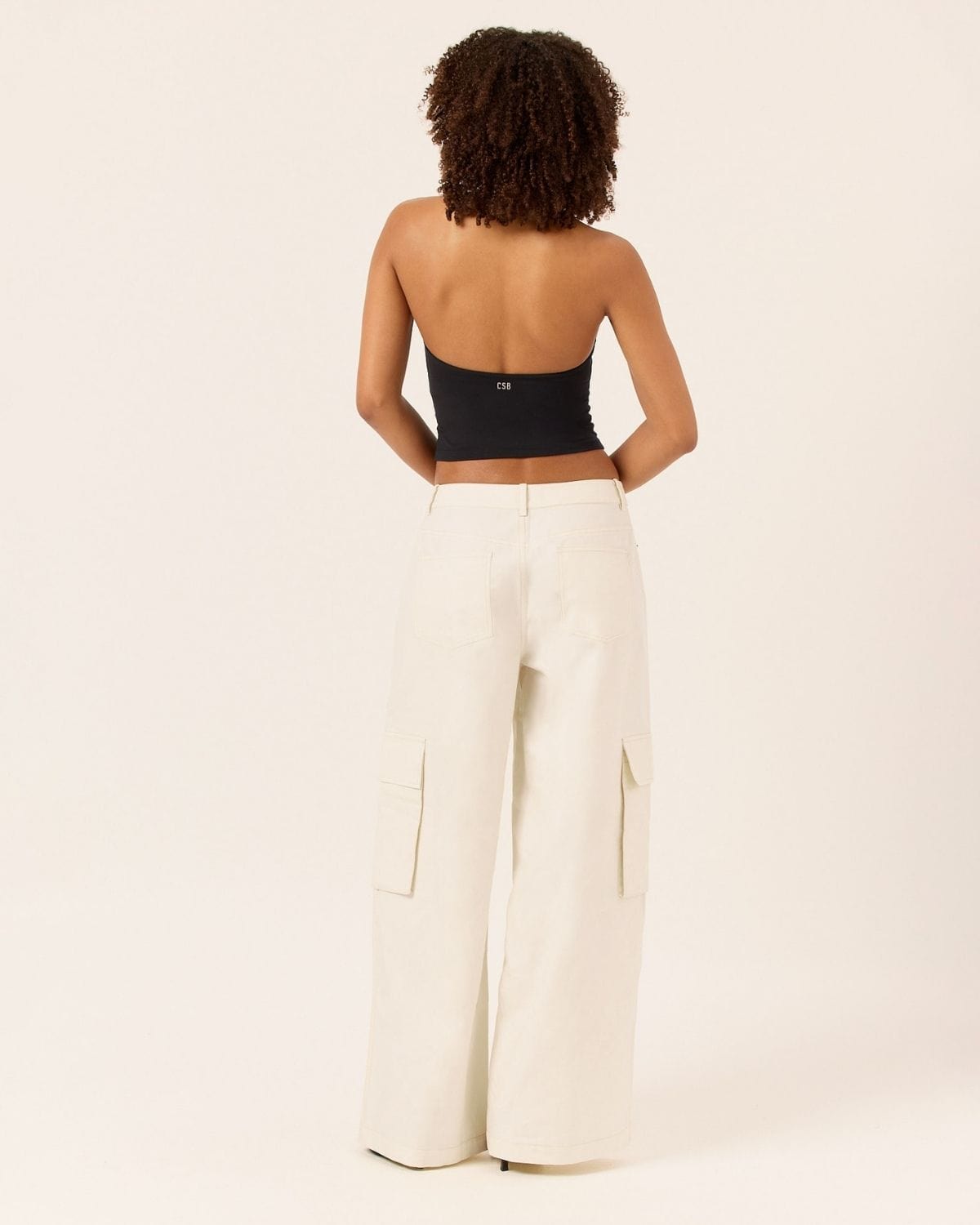 Wide Leg Cargo Pants | Vanilla