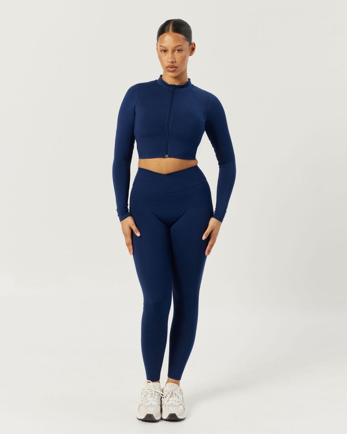 Serenity Sculpt Zip Jacket | Navy