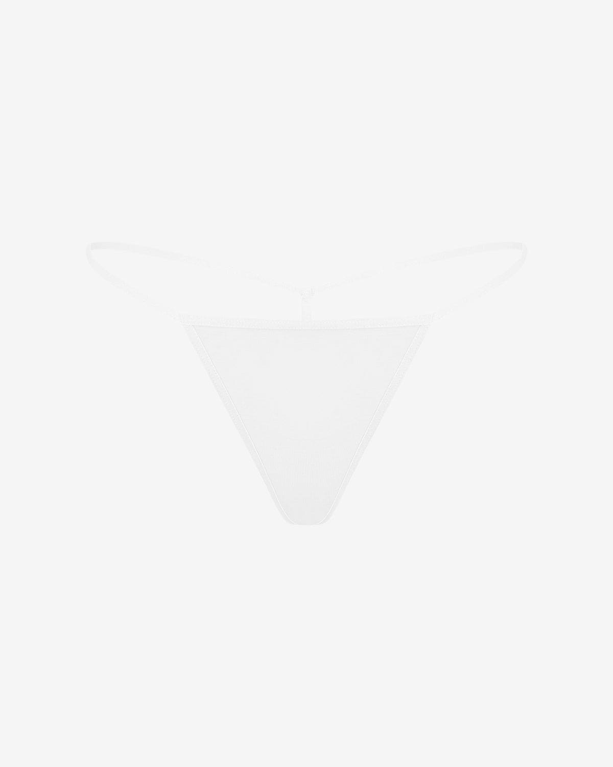 Seamless Bamboo T-String | White