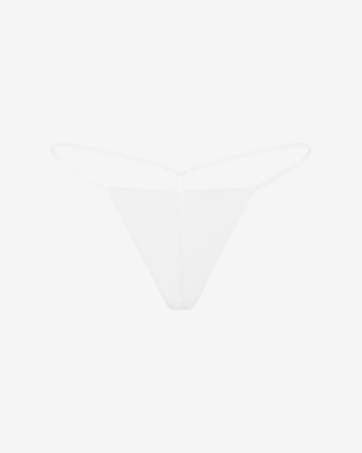 Seamless Bamboo T-String | White