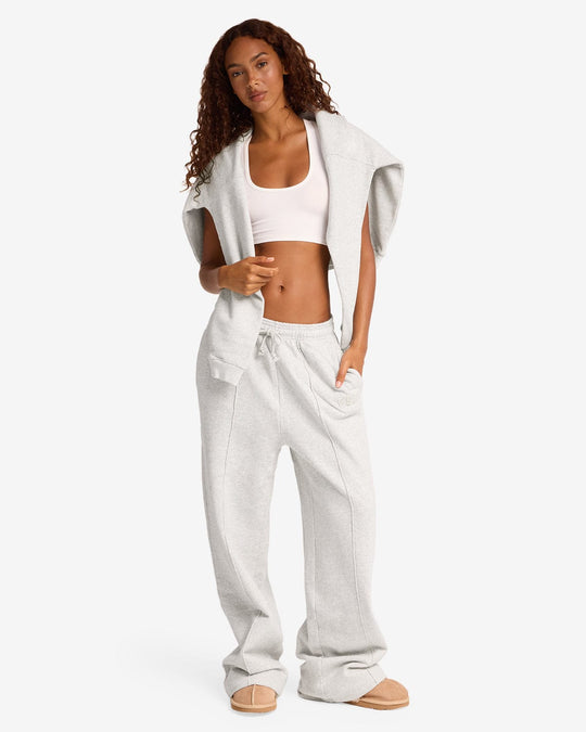 CSB Wide Leg Sweatpant | Snow Marl