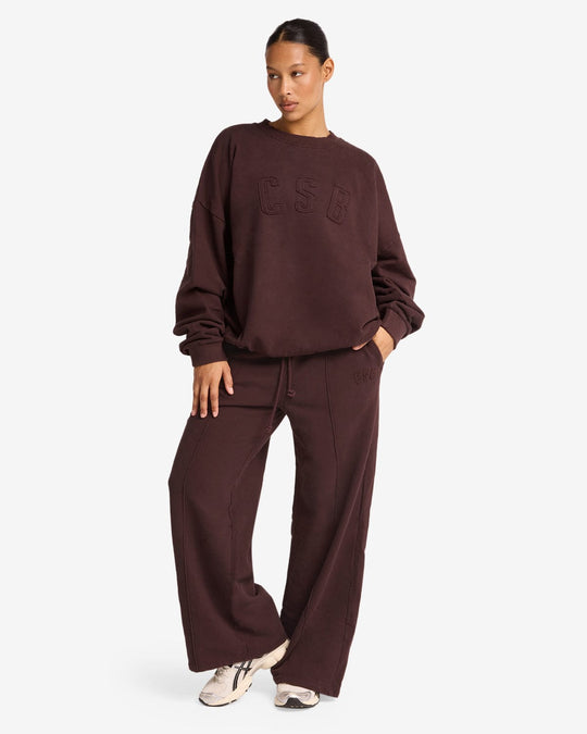 CSB Wide Leg Sweatpant | Espresso
