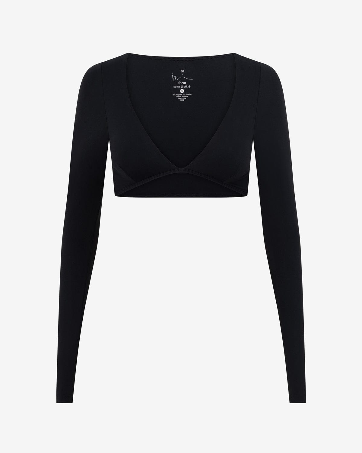Form Contour Long Sleeve Crop | Black