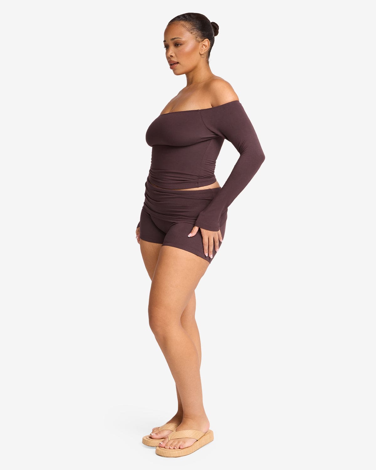 Foldover Yoga Short | Espresso