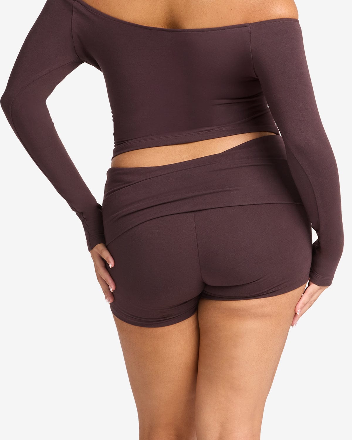 Foldover Yoga Short | Espresso
