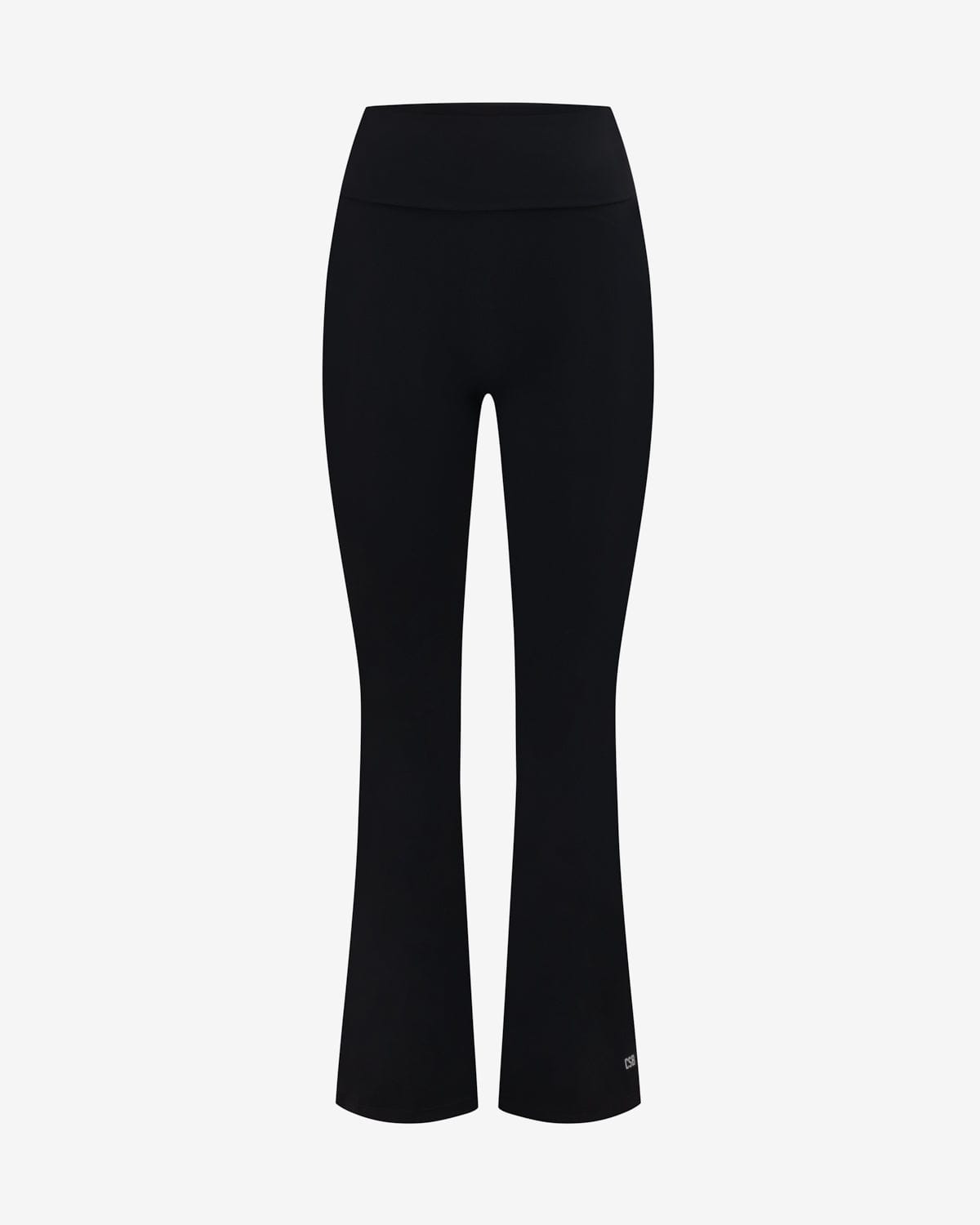 Form Invisible Scrunch Fold Over Stripe Flare Leggings | Black
