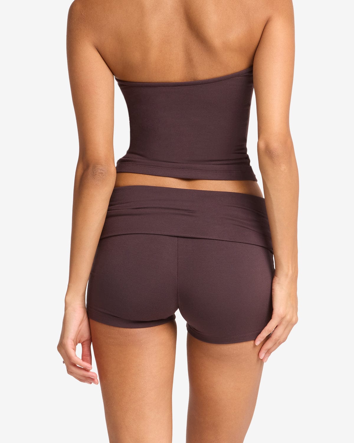Foldover Yoga Short | Espresso