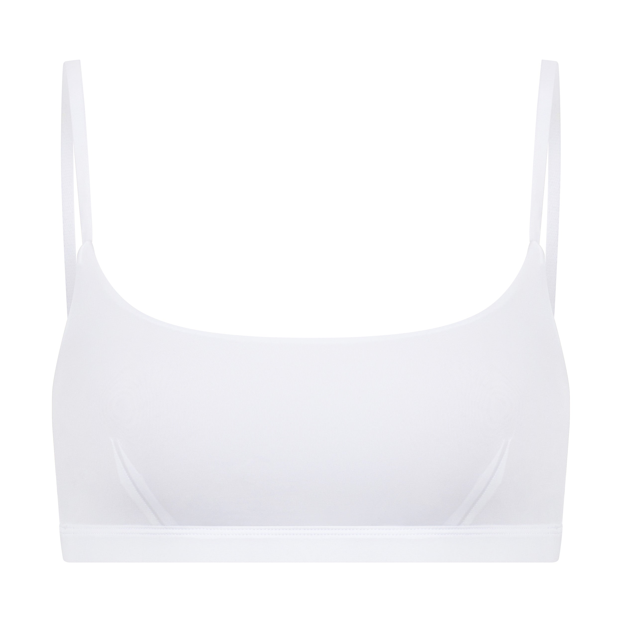 Scoop Neck Bralette | White