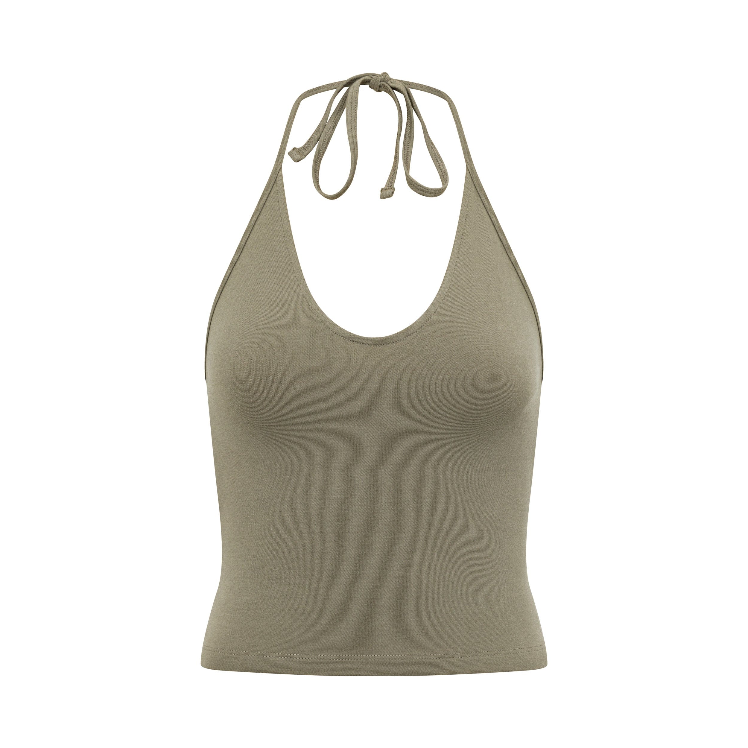 IM Halter Tie Tank | Vintage Khaki