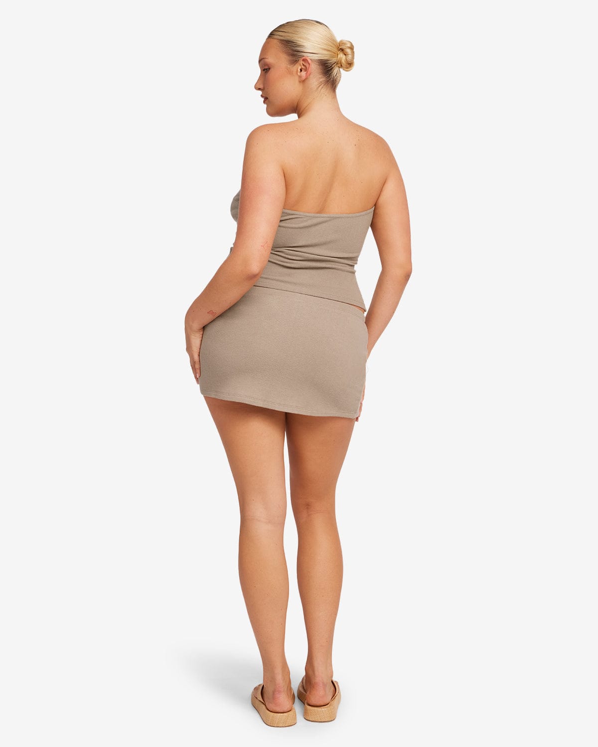 Terry Mini Skirt | Almond