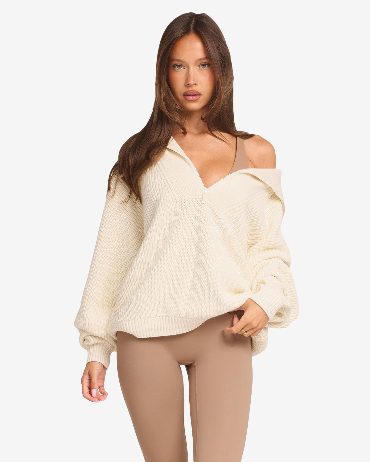 Oversized Knit Sweater | Milk