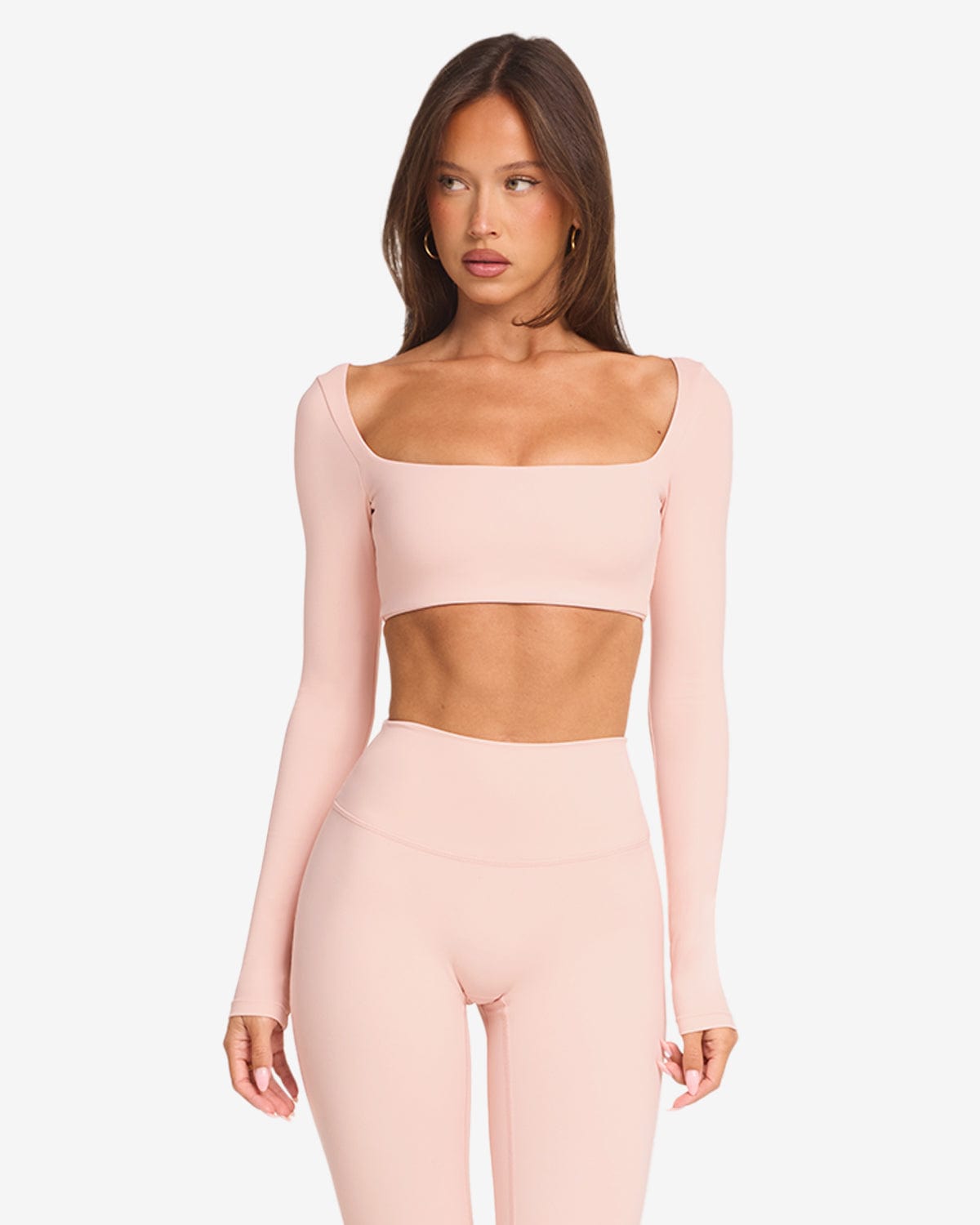 Freedom Scoop Long Sleeve Crop | Blush