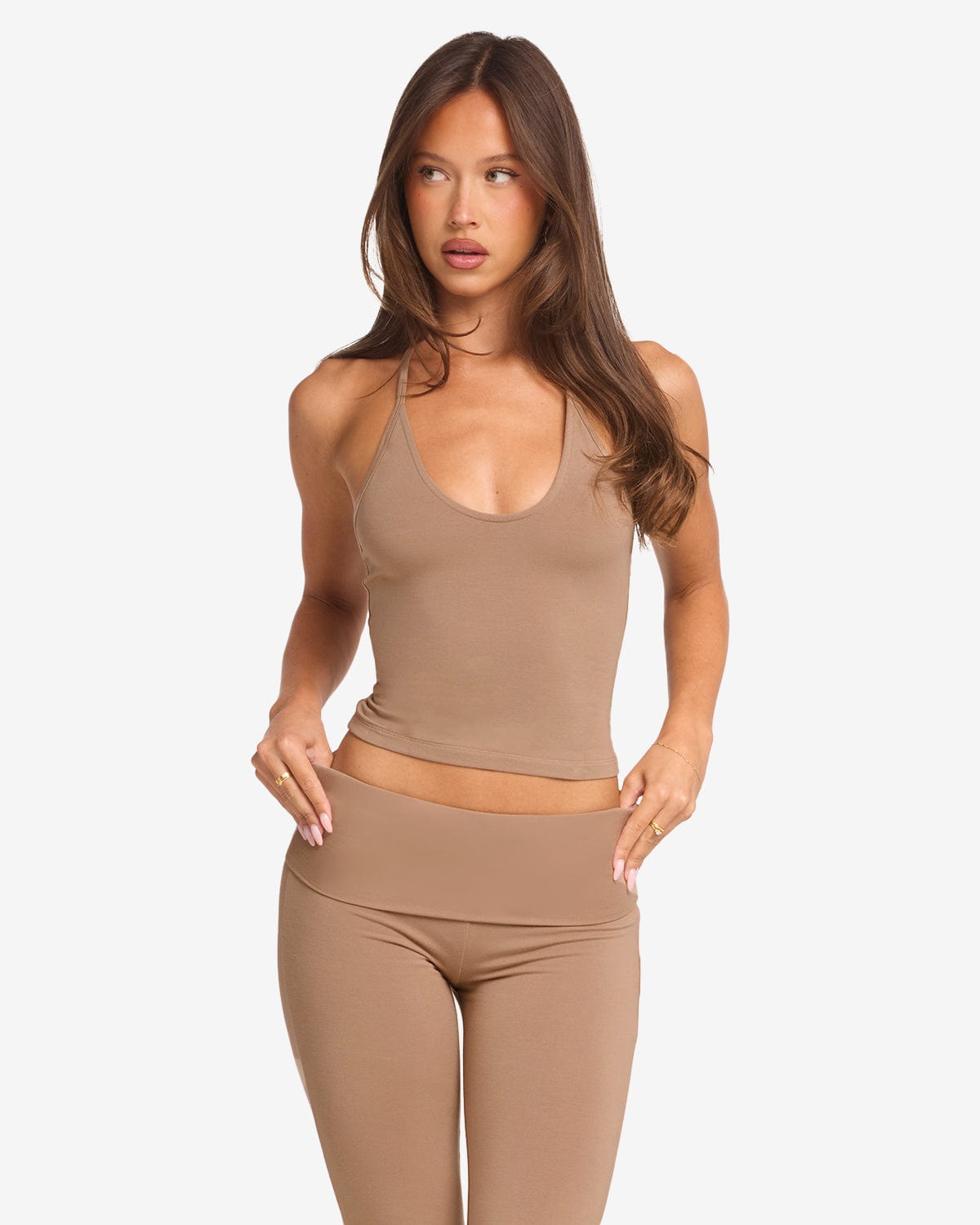 Halter Tie Tank | Toffee