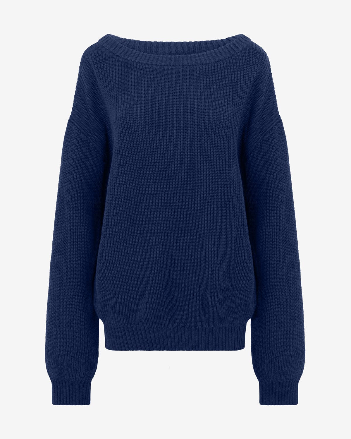 Off Shoulder Knit Sweater | Navy