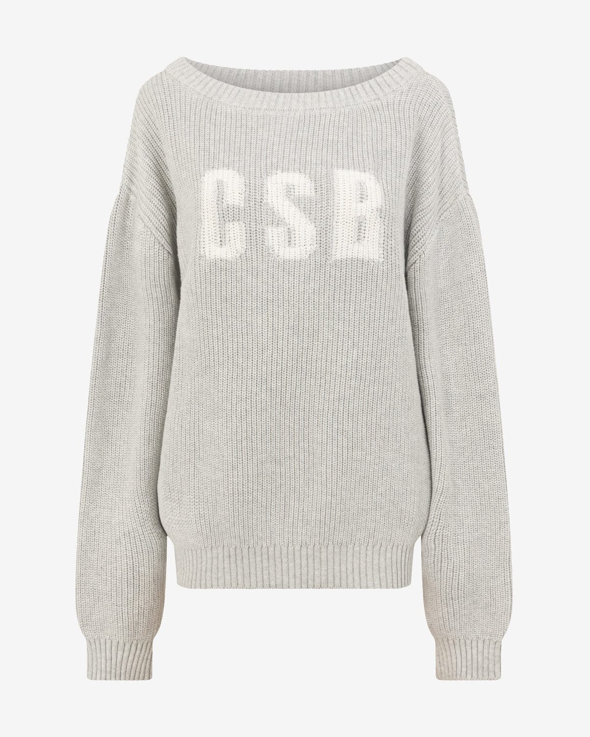 Off Shoulder Knit Sweater | Snow Marl