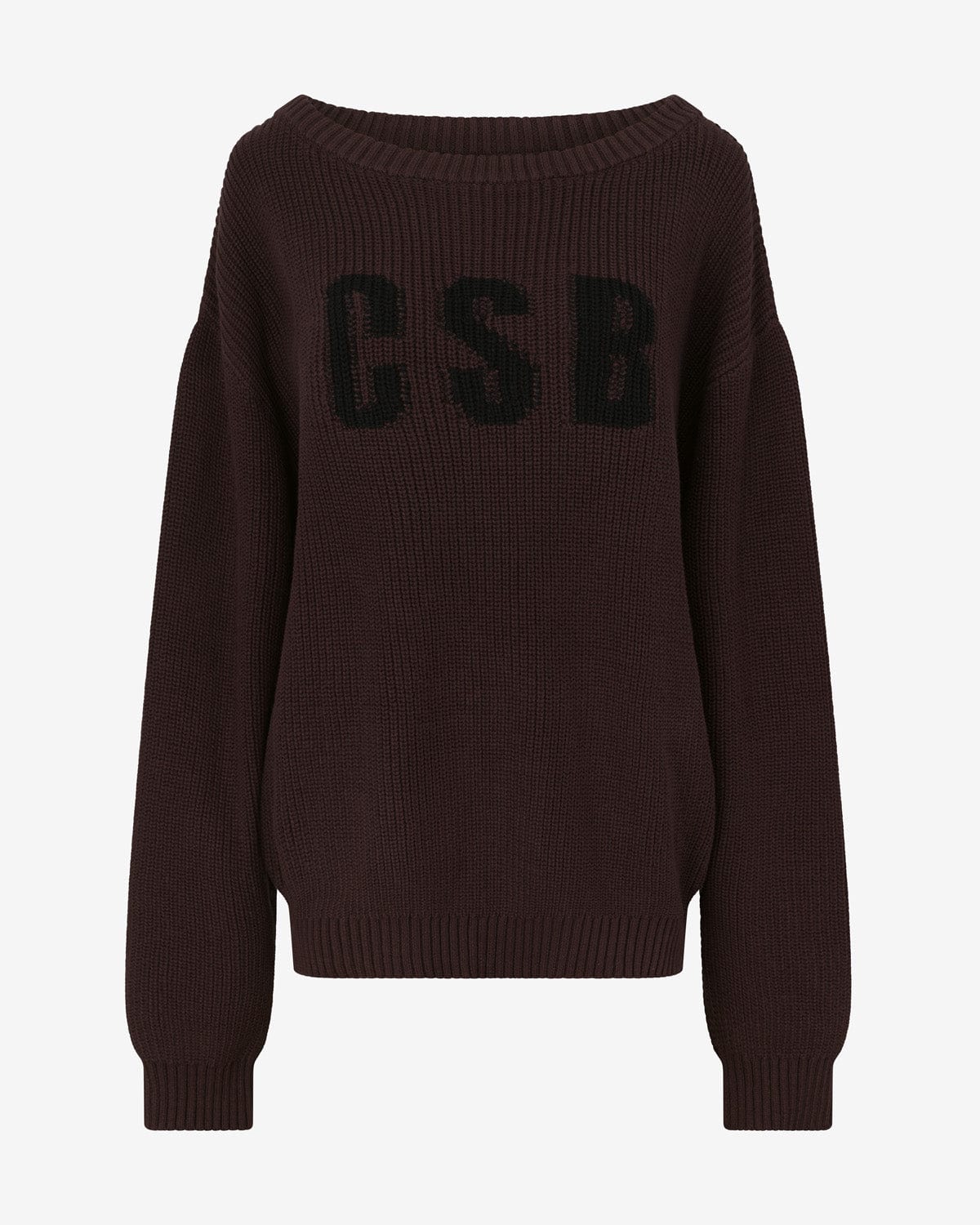 Off Shoulder Knit Sweater | Espresso