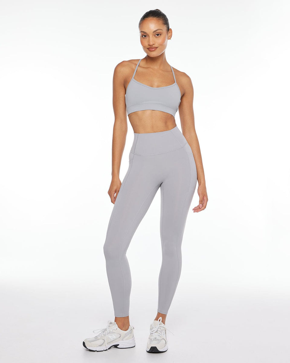 Barre Bombshell High Waist Active Pocket Leggings in Grey • Impressions  Online Boutique