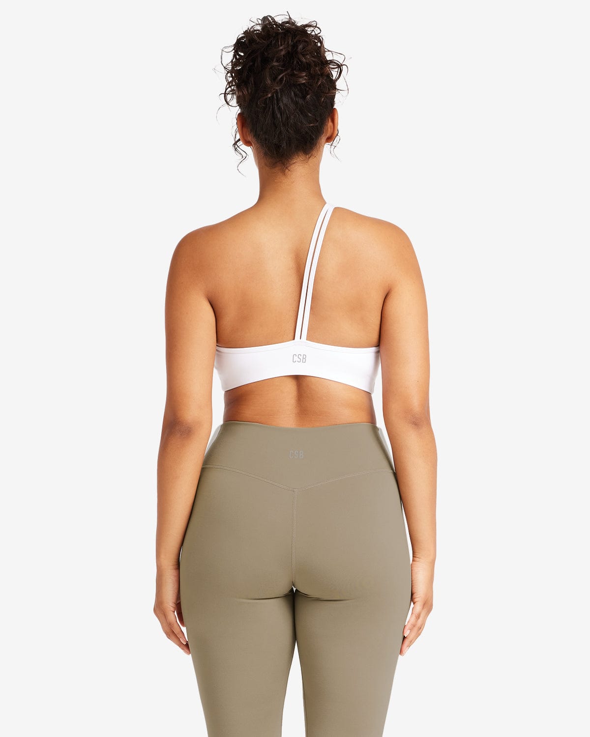 IM Serenity Strappy One Shoulder Crop | White