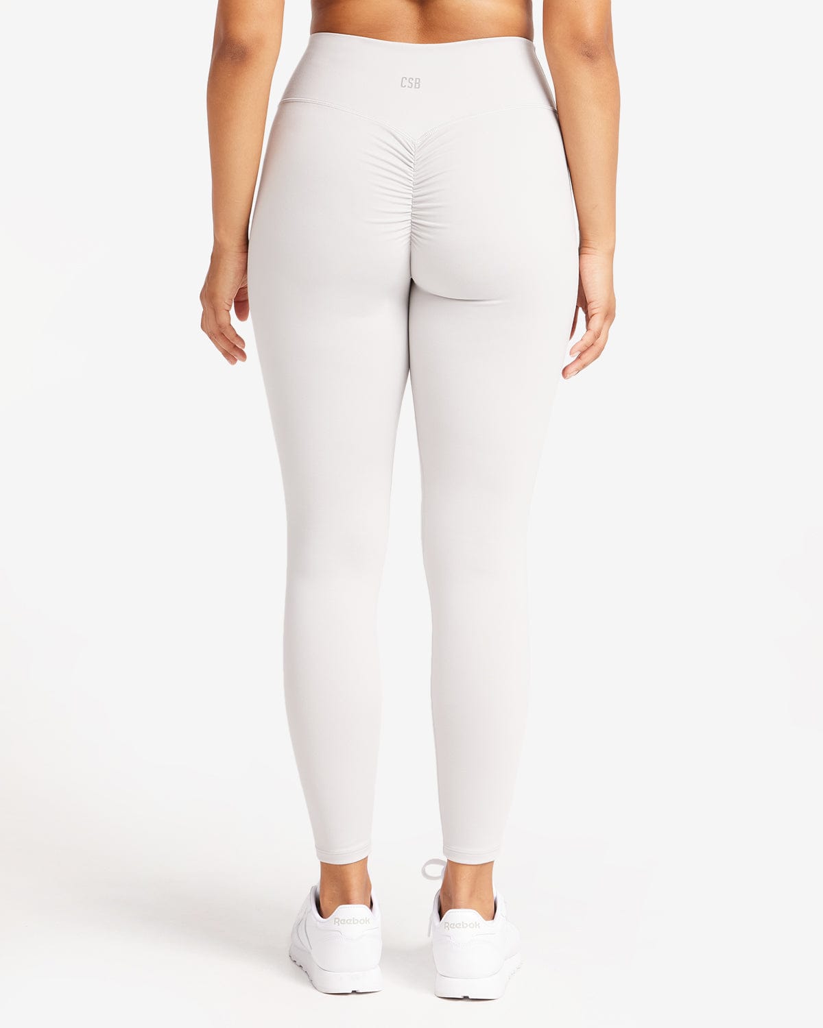 Serenity Drawstring Scrunch Leggings | Light Grey