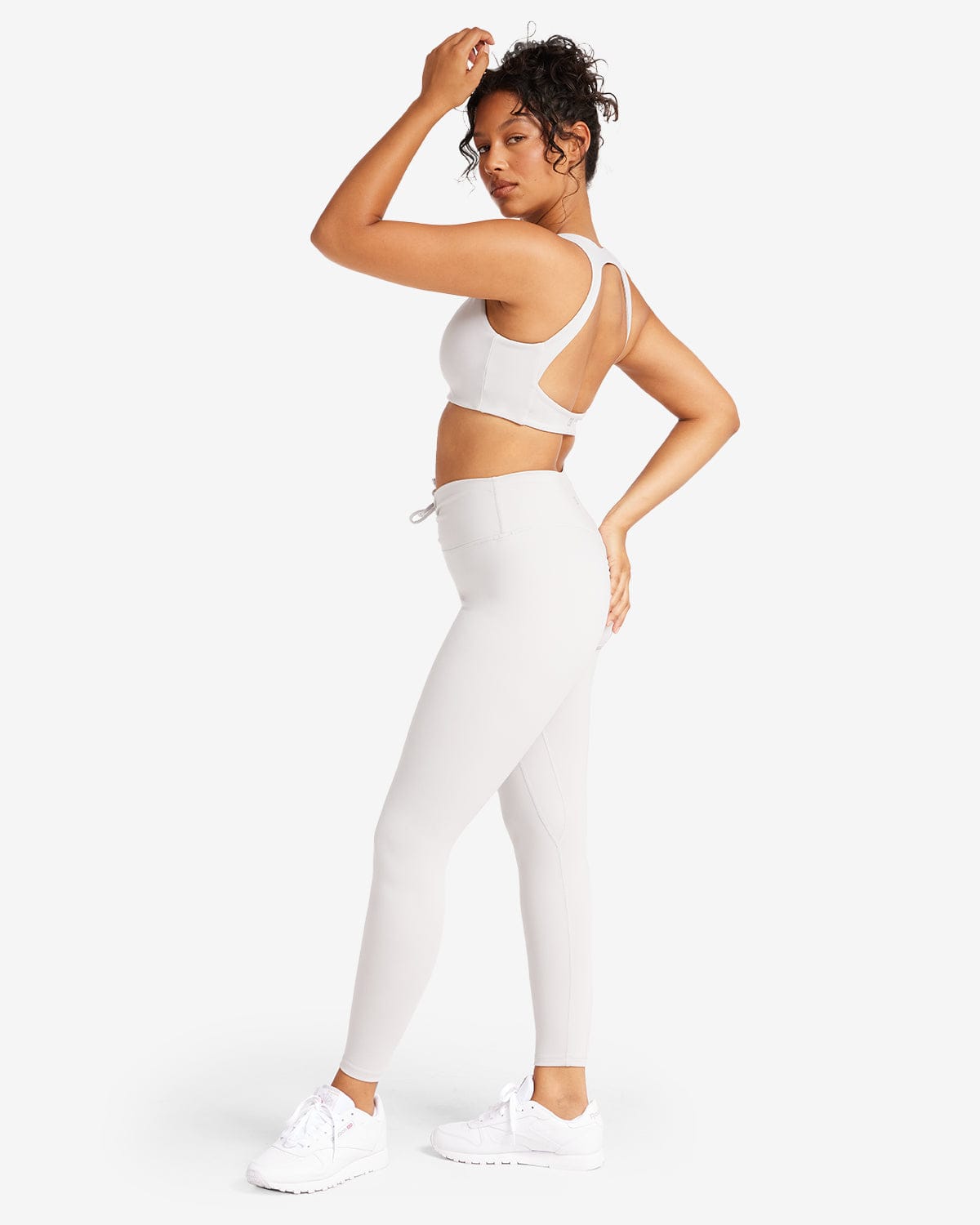 Serenity Drawstring Scrunch Leggings | Light Grey