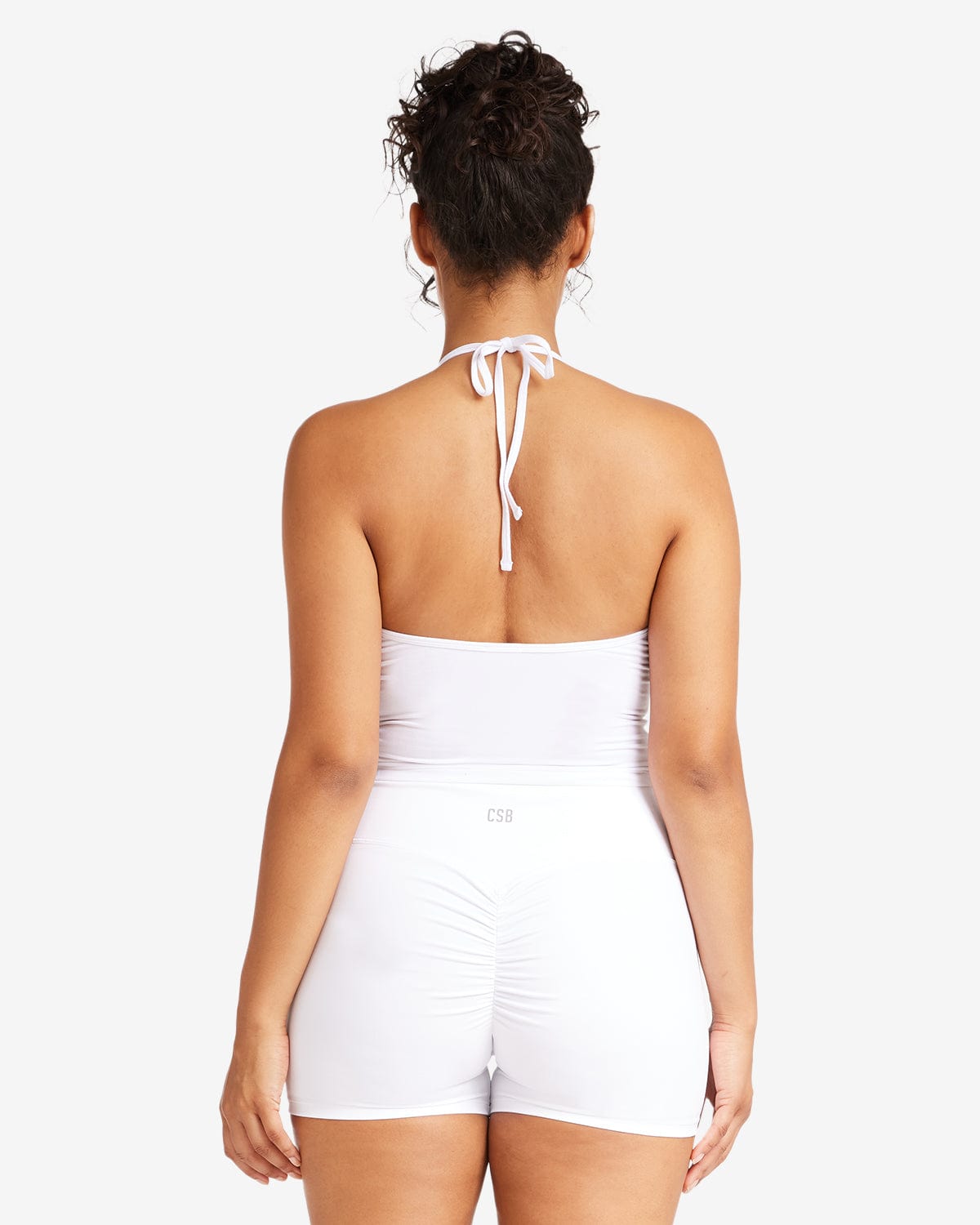 Halter Tie Tank | White