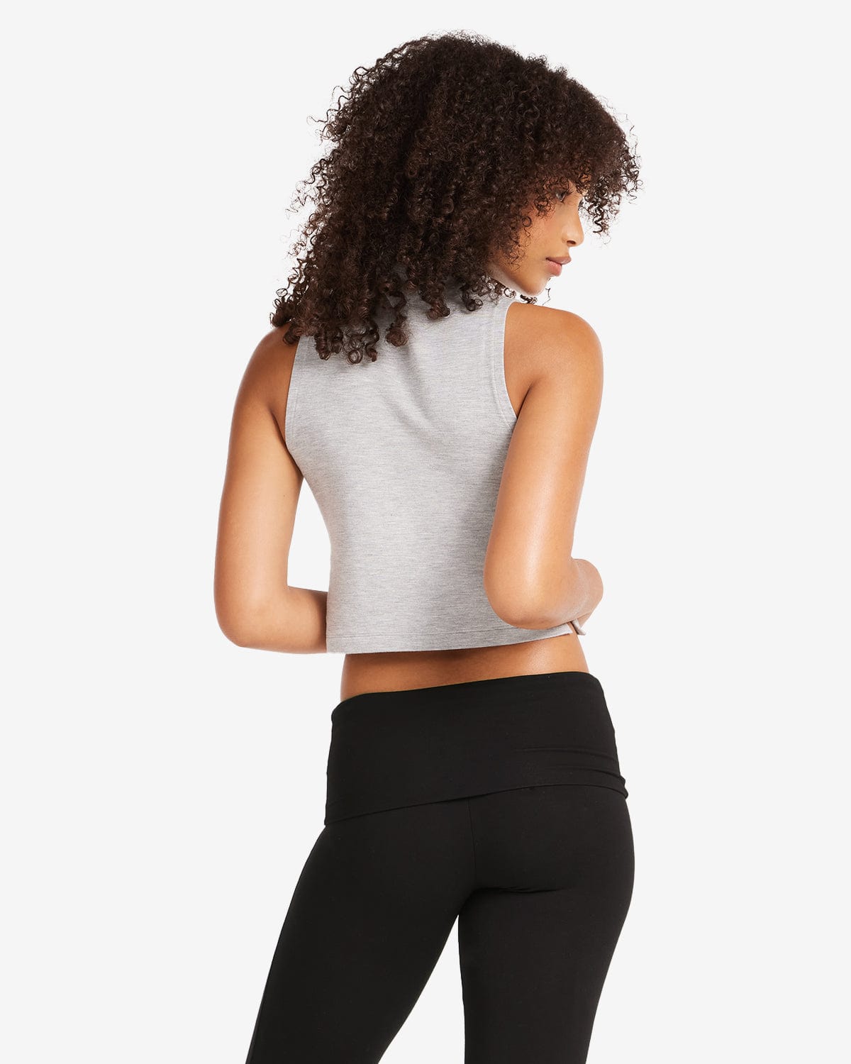 Turtle Neck Tank | Light Grey