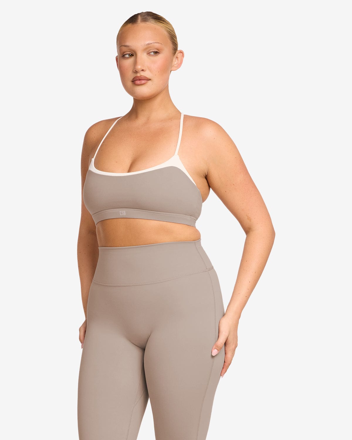 Form Gia Crop | Latte Two Tone