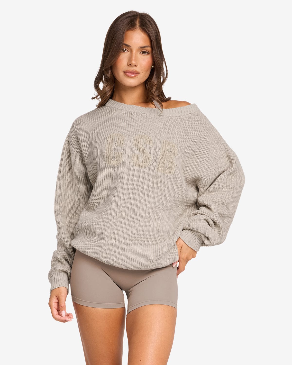 Off Shoulder Knit Sweater | Oak